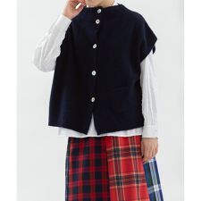 ノップドゥノッド(nop de nod)のシェットランドウールハイネック2wayベスト