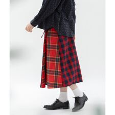 miscチェック2wayラップスカート