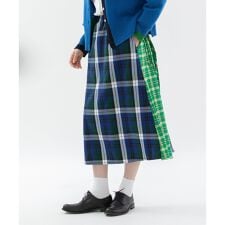 miscチェック2wayラップスカート
