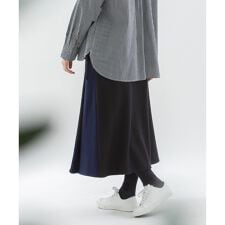 ウール圧縮天竺2wayラップスカート