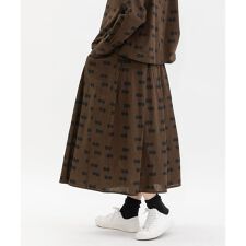 リネンコットンダブルドットポケットスカート