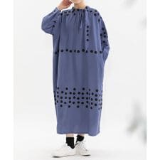 リネンレーヨンパネルドット2wayワンピース