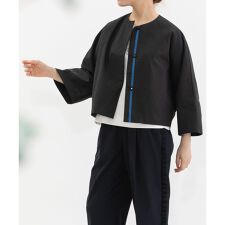 コットンポリエステルツイル7分袖ドルマンジャケット