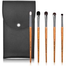 シックスプラス(SIXPLUS)のSIXPLUS 動物毛 アイメイクブラシ 5本セット 化粧ポーチ付き プレゼント