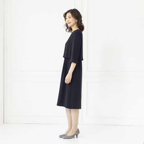 セレモニー 入卒 ネイビーツイードジャケットとジョーゼットワンピースのセット カレット Carette ファッション通販 マルイウェブチャネル