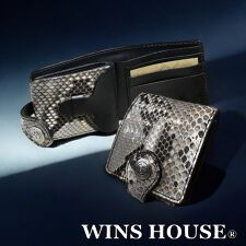 ウインズハウス(WINS HOUSE)のパイソン W-85 ウォレット / 蛇柄 / 日本製