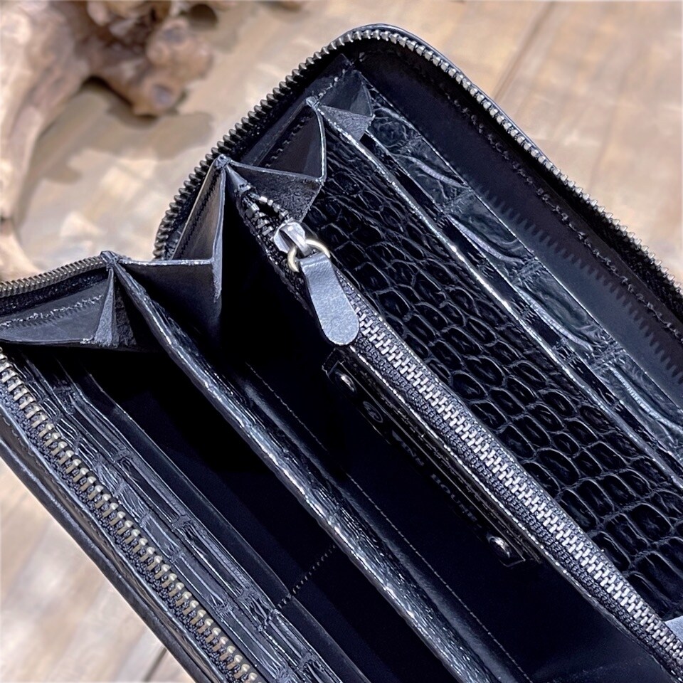 クロコダイルレザーラウンドジップ／ワニ革／長財布 | ウインズ