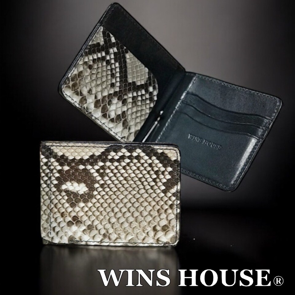 WINS HOUSE ヘビ皮 パイソン　ベルト　希少 新品未使用品 WINS HOUSE®︎【ウインズハウス】 ダイヤモンド パイソン