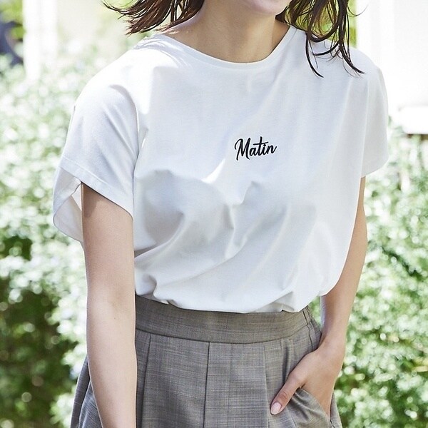 刺繍ロゴTシャツ