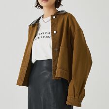 デニム/カツラギショートカバーオール