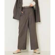 【セットアップ対応】グレンチェックセミワイドパンツ