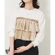 【WEB Domani掲載】ベロアビスチェ付ロンT