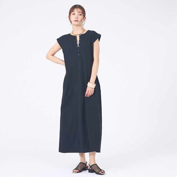 abahouse mavie【接触冷感！速乾！】ヘンリーネック2WAYワンピース 接触冷感＆速乾】ヘンリーネック2WAYワンピース | アバハウス マヴィ