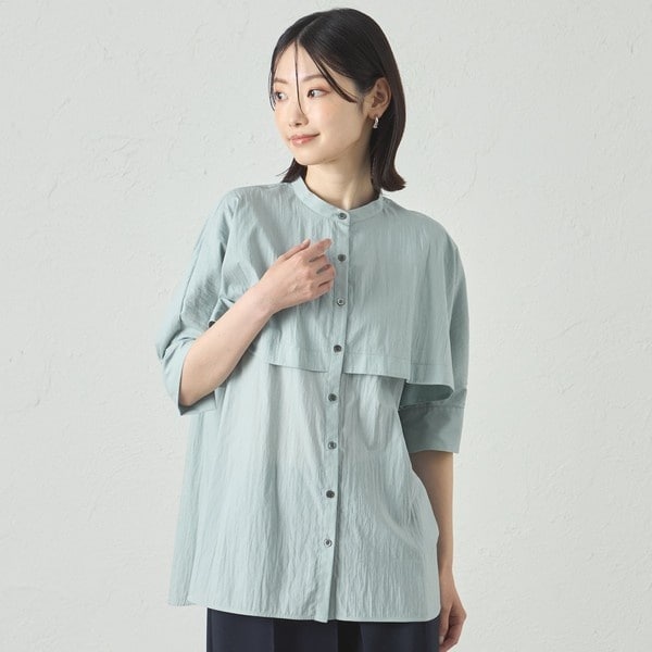 フラワー柄ヘンリーネックブラウス【ROCHAS Premiere