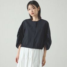 キャスト コロン(CAST:)の【着用シワ軽減/セットアップ対応】ギャザースリーブブラウス