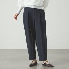 【着用シワ軽減/セットアップ対応】タックフォルムパンツ