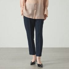 【美シルエット・着用シワ軽減】ダブルクロススティックパンツ