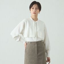 【着用しわ軽減/吸水速乾】ガンパッチブラウス