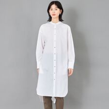 【CAST COLON】スタンドカラーロングシャツ