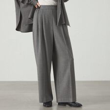 【セットアップ対応】ツータックフラノイージーパンツ