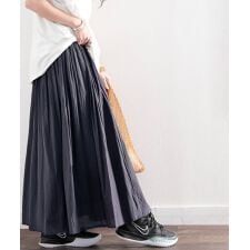 綿100％　風まとう、たっぷりフレアマキシスカート