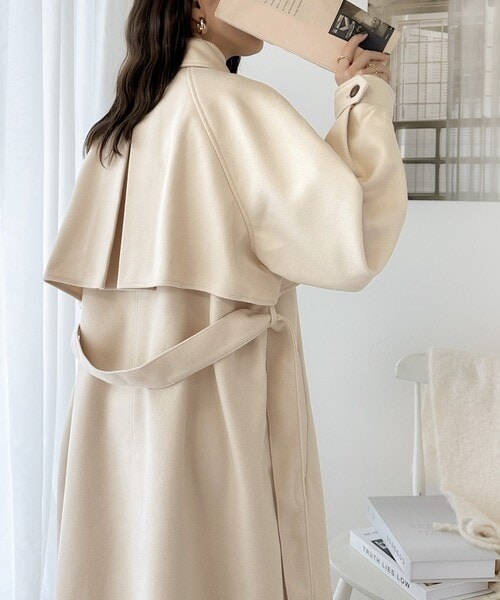 2025AW新作】上品を纏う、主役級アウター。ロング丈比翼ステンカラー