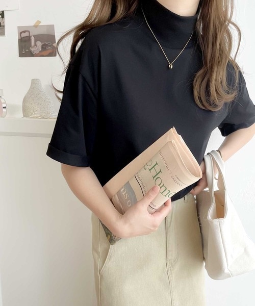 Amazon | [mbolus] Tシャツ カットソー ハイネック モックネック
