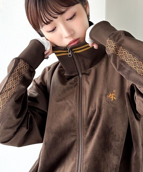 ディーゼル/ベロアトラックジャケット胸ブランドロゴ刺繍/希少XLビッグシルエット ディーゼル/ベロアトラックジャケット胸ブランドロゴ刺繍/希少XLビッグ