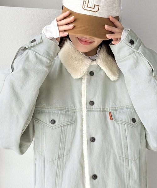 Spick ＆ Span 5½ ライトブルー ボアデニムジャケット 36