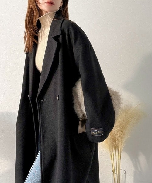 25AW新作】こなれ上品な雰囲気をまとう。フェイクウールロング丈