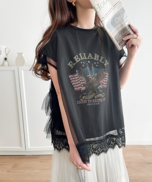 LA MODE Tee タグあり Javaジャバコラボ チュール＆Tシャツ2点セット♪マルチウェイ