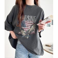 《Javaジャバコラボ》ゆるっとカジュアルに着こなす。綿100%ピグメント加工グラフィックTシャツ