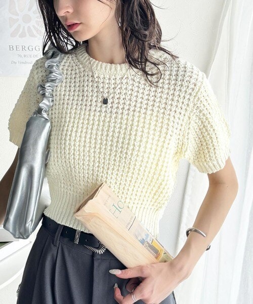 【新品タグ付き】IENA コットンナイロンテープヤーンプルオーバー ネイビー イエナ 2024S/S コットンナイロンテープヤーンプルオーバー