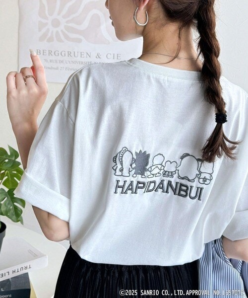 universe個性派 パープルレース刺繍切り替え ゆったりスポーティーTシャツ universe個性派 パープルレース刺繍切り替え ゆったり