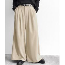 Three-Tuck Y2K Super Wide Trousers／Y2Kスーパーワードスラックス