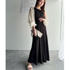 【接触冷感】選べる2丈！美ラインノースリーブワンピース（UVカット 防シワ機能付き ）