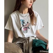 韓国風が今っぽい。ディズニーキャラクターデザイン半袖Tシャツ