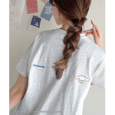 【Sanrio characters/サンリオキャラクターズ】サンリオキャラ刺繍コンパクトTシャツ