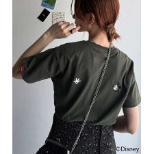 綿100%大人可愛い♪バック「ディズニー」刺繍半袖T