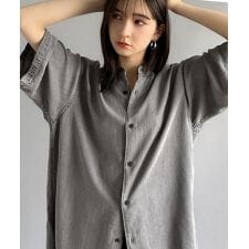 クラシカルエルフ(Classical Elf)のRayon Denim Band Collar Relaxed Shirt／ルーズフィットデニム