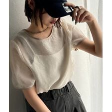 これ一枚で洗練スタイルの完成。キャミドッキングシアーブラウス（半袖） | クラシカルエルフ(Classical Elf)