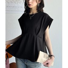 大人のこなれ感、前後2wayウエストタックカットソー