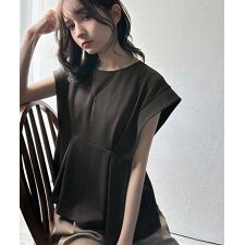 大人のこなれ感、前後2wayウエストタックカットソー