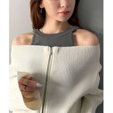 【mily bilet】シンプルに1枚でも着られる♪カップ付きテレコリブアメスリタンクトップ | クラシカルエルフ(Classical Elf)