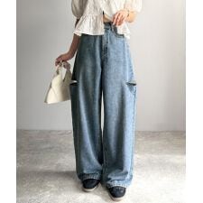 《AYA×クラシカルエルフコラボ》 洗練された大人のカジュアルスタイル！カットアウトカーブデニム