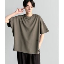「生地に沼。」ラインストーンロゴ使いドルマンオーバーサイズTシャツ