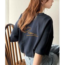 《JaVaジャバコラボ》大胆ロゴで魅せる。前後2way裏毛胸元PAEANロゴ半袖Tシャツ