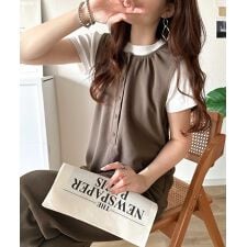 クラシカルエルフ(Classical Elf)のふんわり上品、だけどラフ。膨れジャガードが映える、大人のサロペット。ヘンリージャガードサロペット