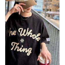 《JaVaジャバコラボ》“トレンドを纏う”コード刺繍ロゴ半袖Tシャツ(オーバーサイズ)