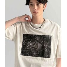 Pigment-Dyed Double-Layered Design Print T-Shirt